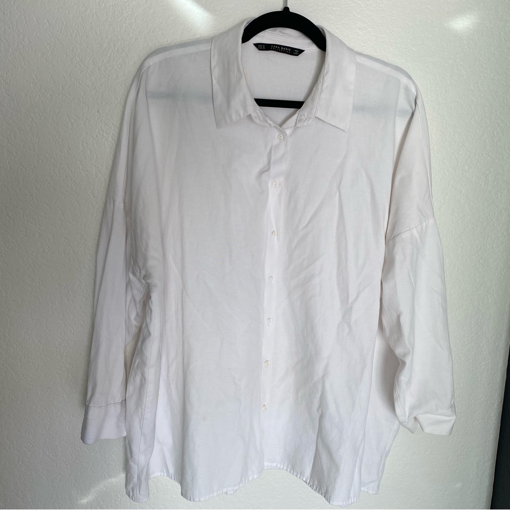 Zara Collared White Button Down